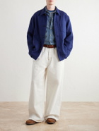 Visvim - Baker Textured Wool and Linen-Blend Jacket - Blue