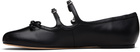 Marc Jacobs Black 'The Kiki' Ballerina Flats