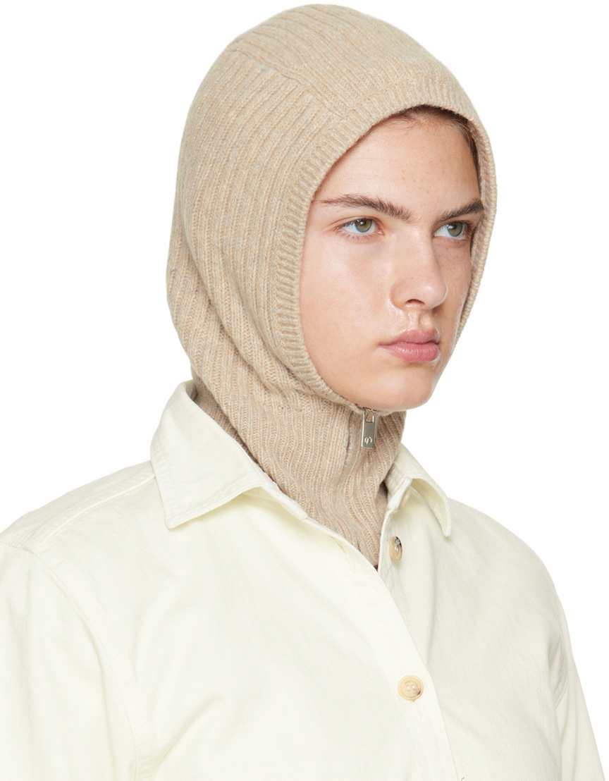 OPEN YY Beige Zip Balaclava