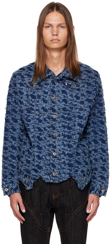 Photo: Juntae Kim Blue Loose Thread Denim Jacket