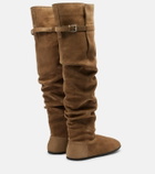 Christen Big Boot suede over-the-knee boots