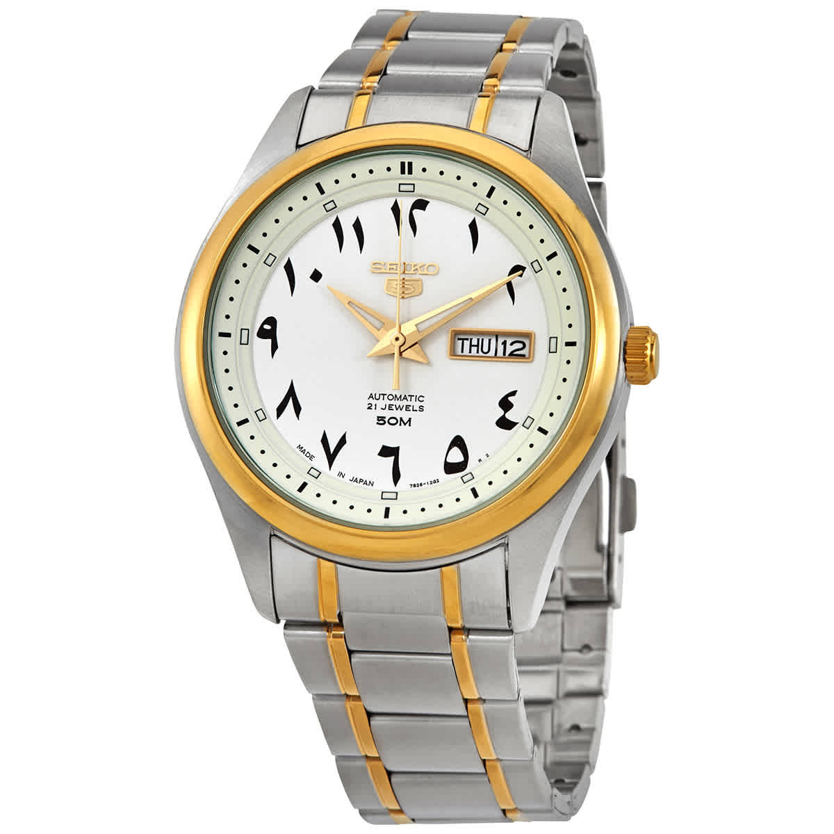 Seiko 5 Automatic White Dial Mens Watch SNKP22J1