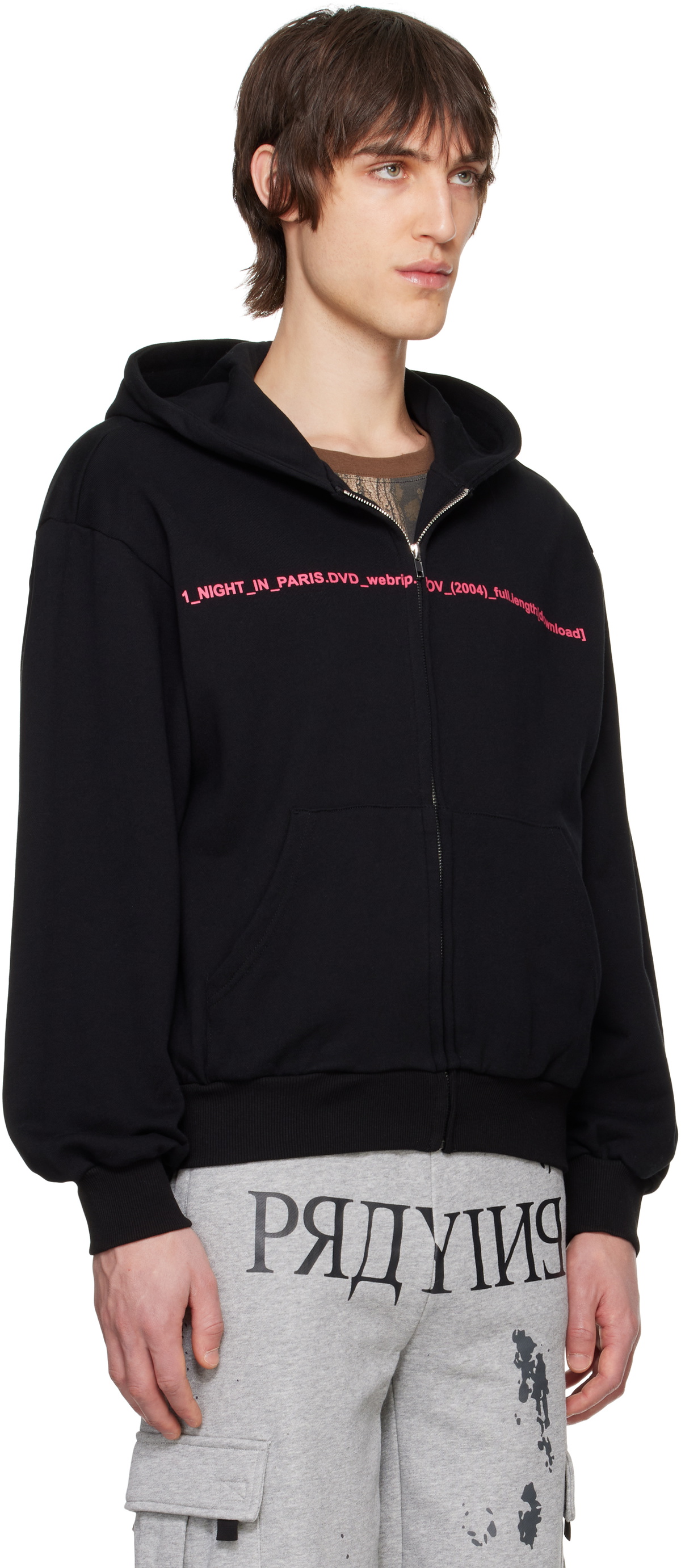 【PRAYING】PARIS HOODIE_BLACK Paris Hoodie