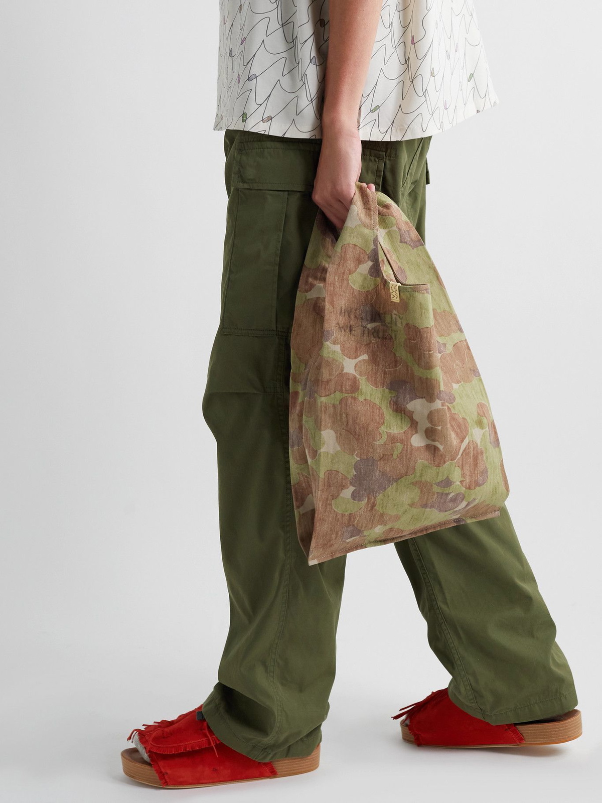 Visvim - Camouflage-Print Wool and Linen-Blend Tote Bag Visvim