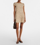 Posse Priscilla animal-print silk minidress