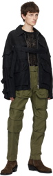 Dries Van Noten Khaki Garment-Dyed Cargo Pants