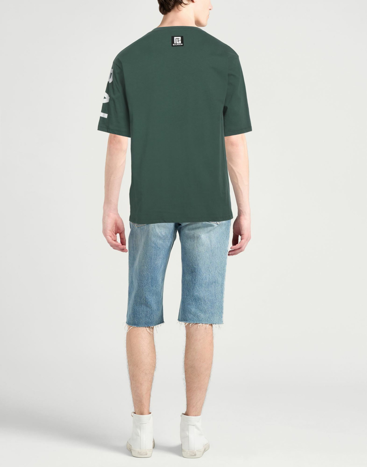 Balmain Mens T-shirt Dark in Green