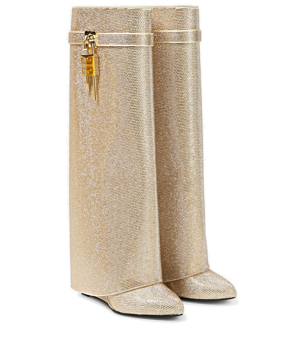 Givenchy Shark Lock embellished knee-high boots Givenchy