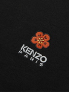 KENZO - Logo-Embroidered Cotton-Jersey Sweatshirt - Black