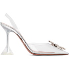 Amina Muaddi Transparent Begum Glass Sling 95 Heels