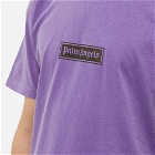 Palm Angels Men's Garmet Dyed Box Logo T-Shirt in Purple/White