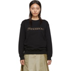 JW Anderson Black Embroidery Logo Sweatshirt