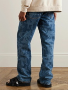 Palm Angels - Palmity Straight-Leg Printed Jeans - Blue