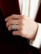 David Yurman - Streamline® Sterling Silver Diamond Signet Ring - Silver
