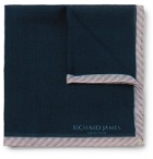 Richard James - Wool and Silk-Blend Pocket Square - Blue