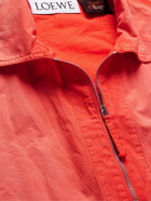 LOEWE - Paula's Ibiza Logo-Embroidered Washed-Cotton Jumpsuit - Orange