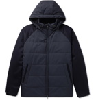 LORO PIANA - Cashmere-Trimmed Quilted Softshell Hooded Jacket - Blue