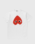 Comme des Garçons Play TEE LOGO PRINT KNIT White Mens Shortsleefe