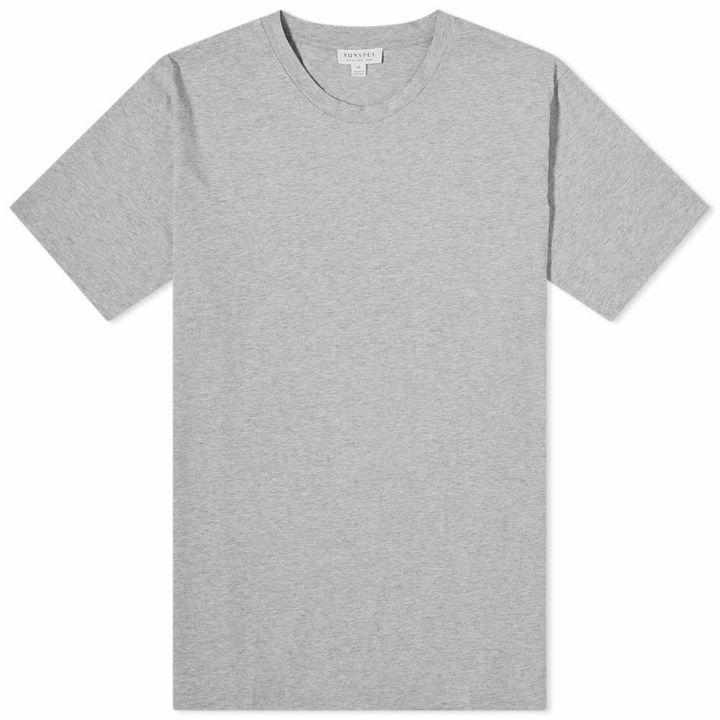 Photo: Sunspel Men's Organic Riviera T-Shirt in Grey Melange