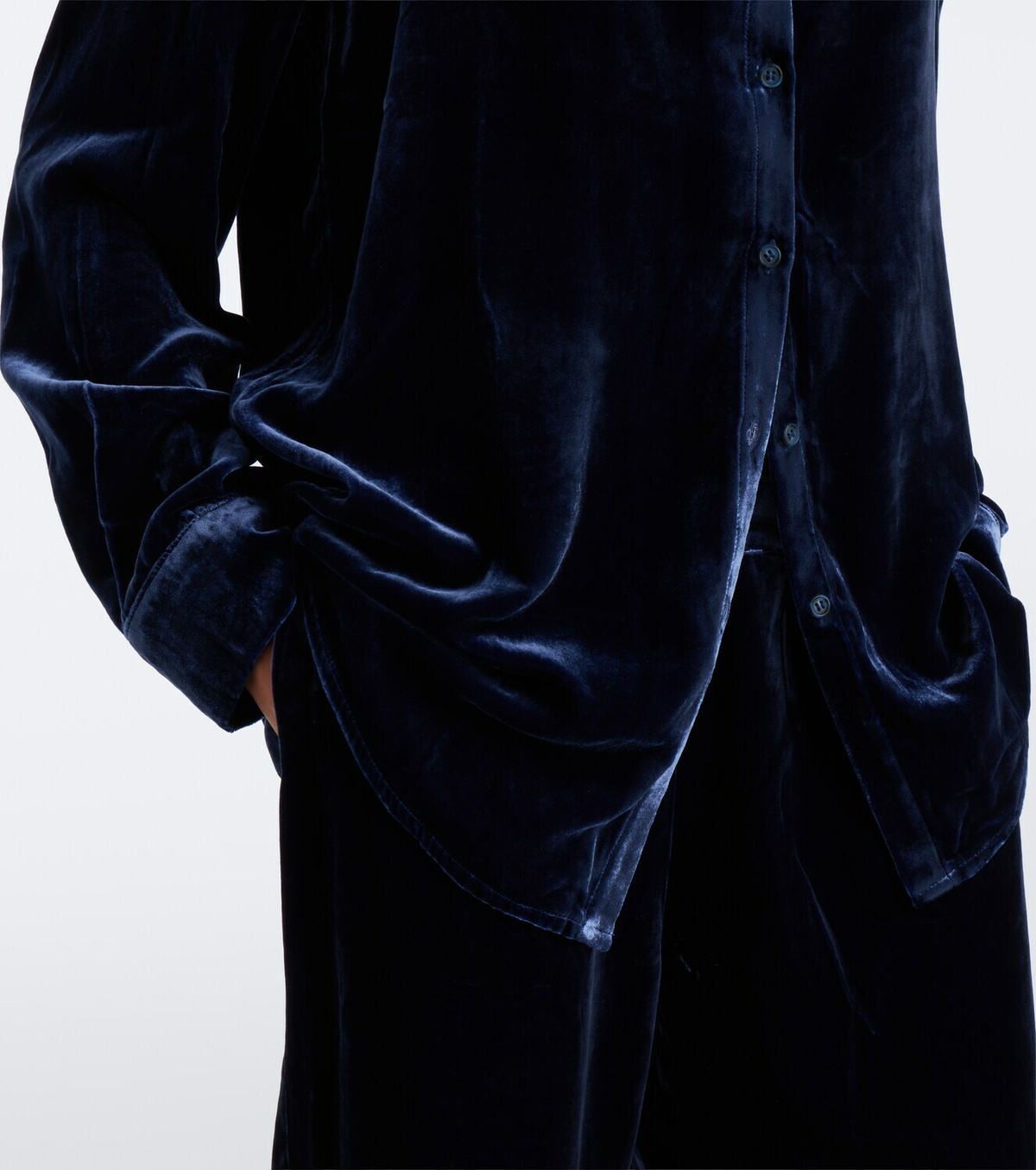 Asceno London velvet shirt