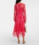 Gucci Floral silk midi dress