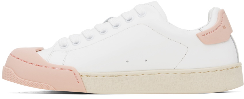 Marni White & Pink Dada Bumper Sneakers