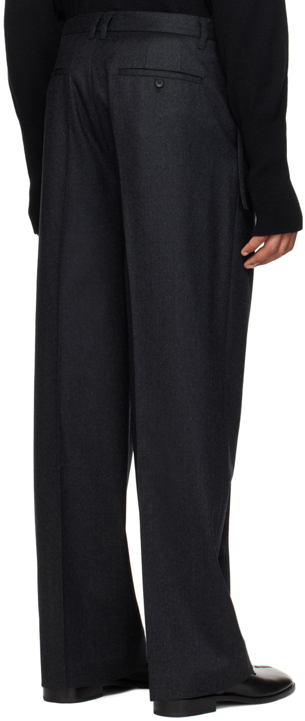 T/SEHNE Gray Fringed Trousers