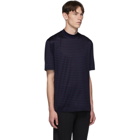 Lanvin Blue High Collar T-Shirt