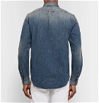 Kent & Curwen - Knole Paint-Splattered Denim Shirt - Men - Mid denim