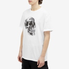 Alexander McQueen Men's Metallic Skull Print T-Shirt in White