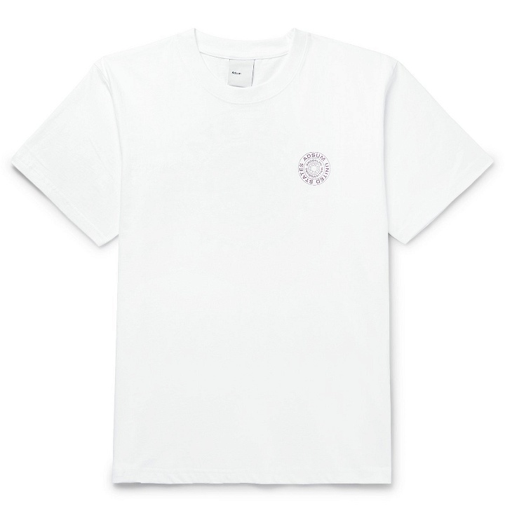 Photo: Adsum - Stamp Logo-Print Cotton-Jersey T-Shirt - White