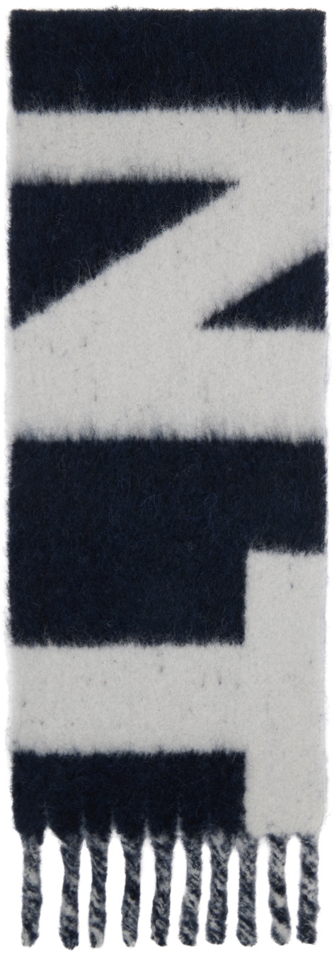 Isabel Marant Navy & Gray Loliana Scarf