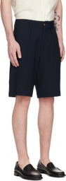 De Bonne Facture Navy Pleated Shorts