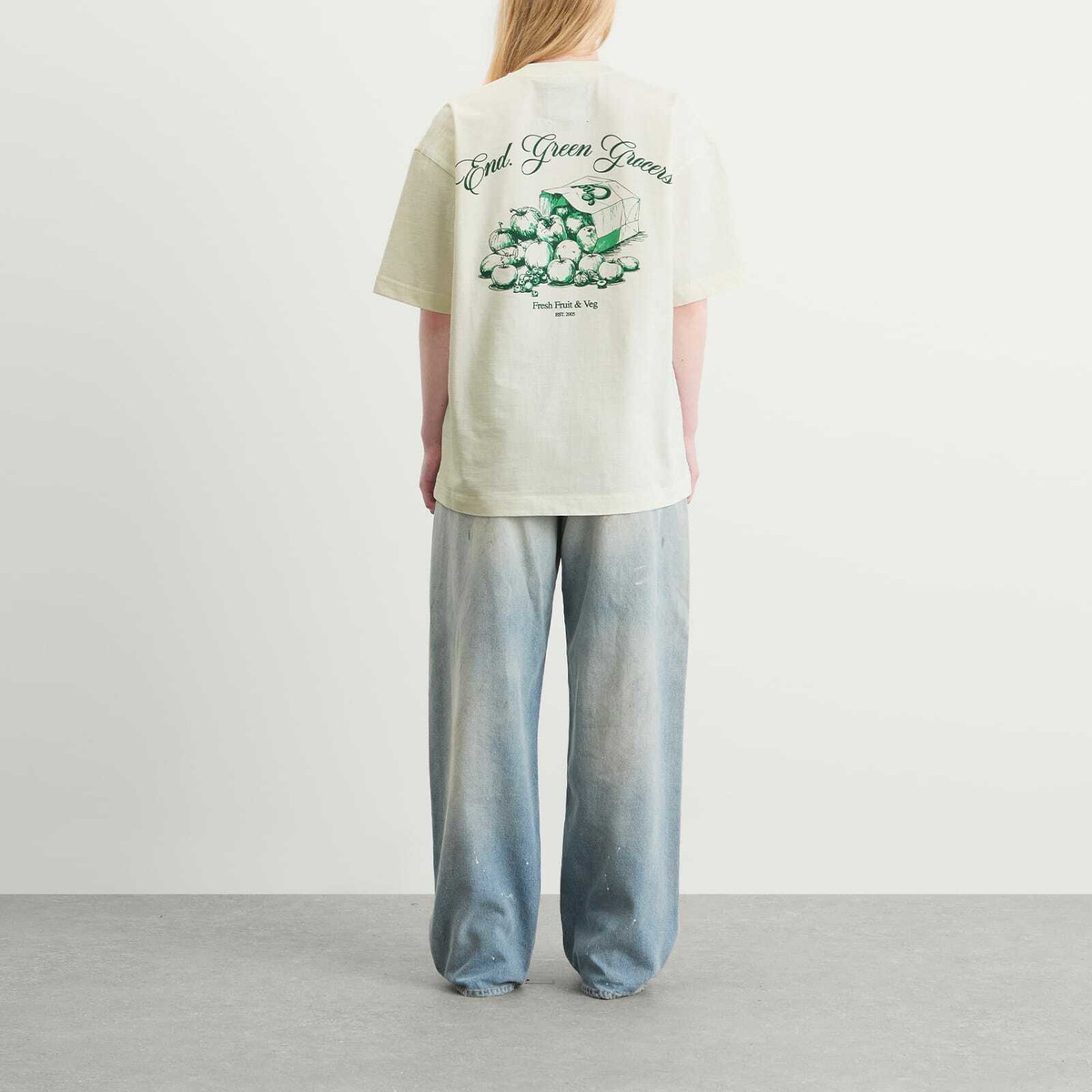END. Fresh Produce T-Shirt in Ecru