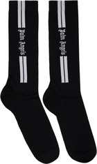 Palm Angels Black Classic Logo Track Socks