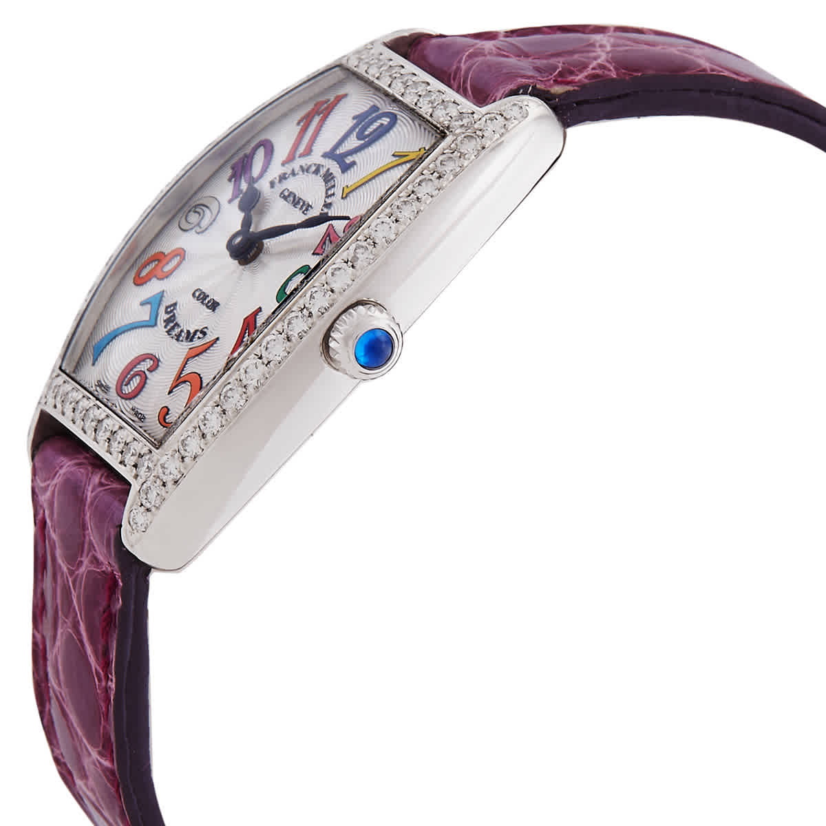 Franck Muller Cintree Curvex Quartz Diamond Silver Dial Unisex