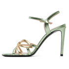 Valentino Garavani Green Bow Heeled Sandals