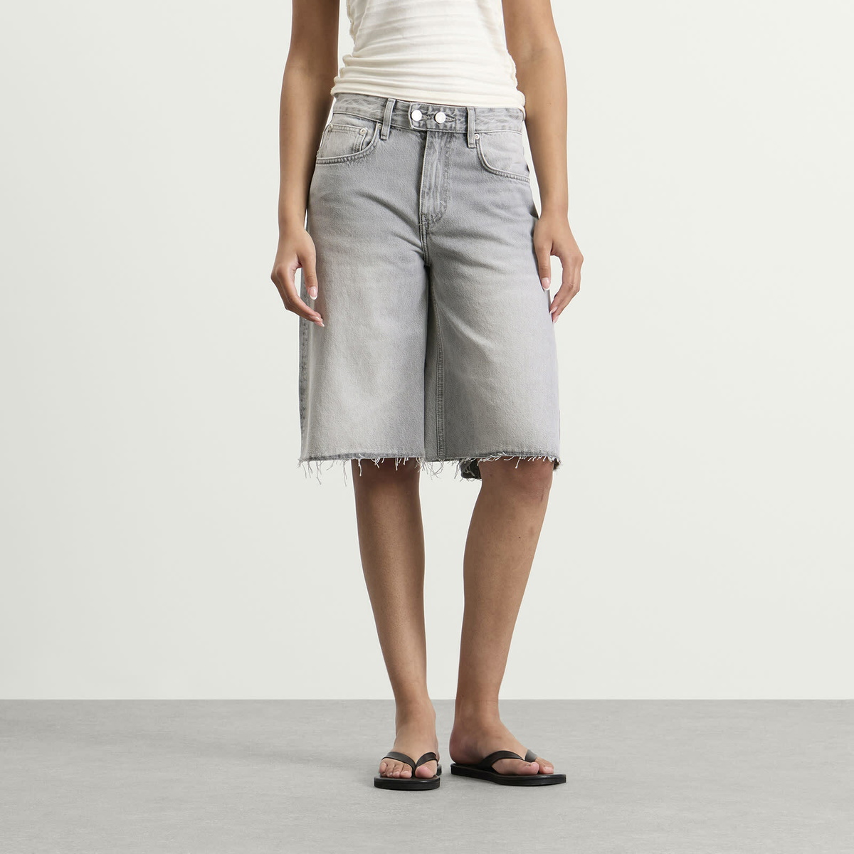 Won Hundred Women's Mika Denim Shorts in Bright Black