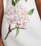 Leo Lin Rayna floral-appliqué bustier dress