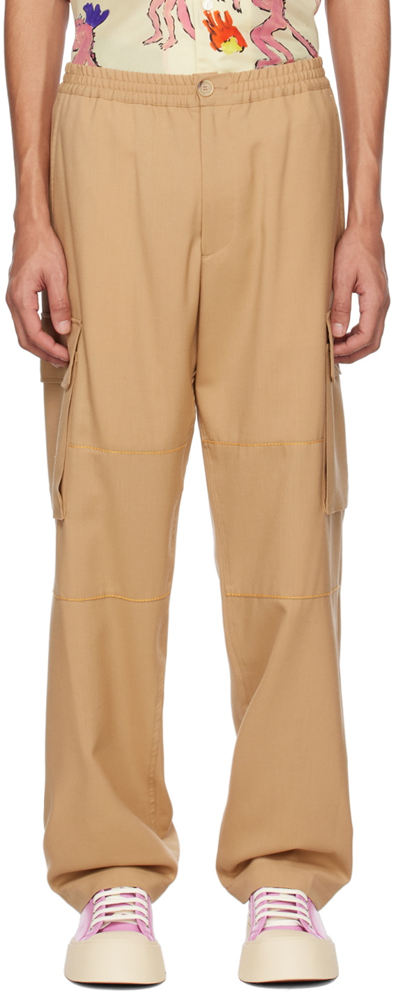 Marni Beige Drawstring Cargo Pants Marni