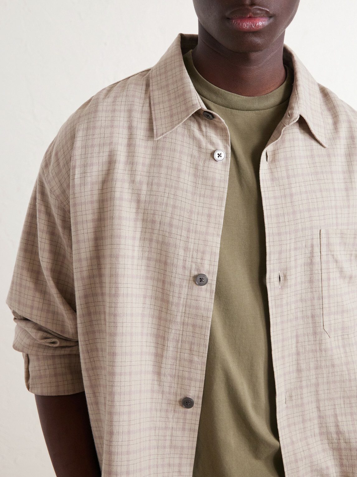 FRAME - Checked Woven Shirt - Neutrals