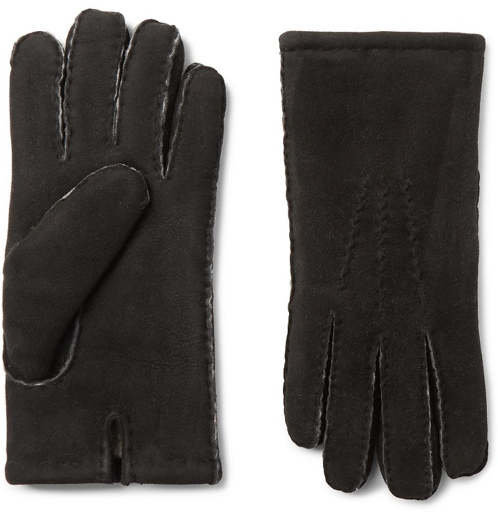Photo: Dents - York Shearling Gloves - Black