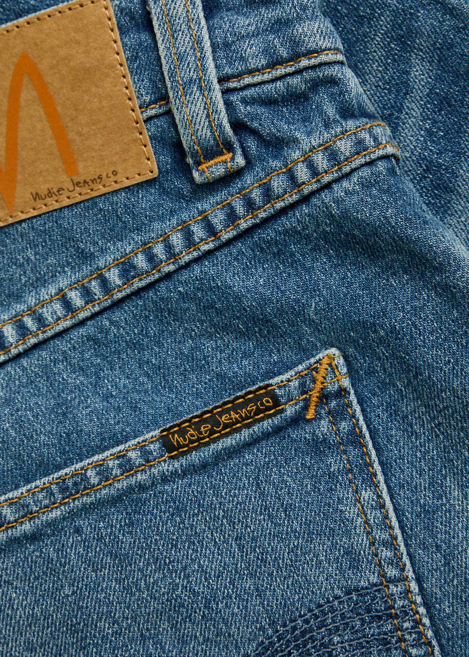 Nudie Jeans Solid Ollie Slim Straight-leg Jeans Mid Blu