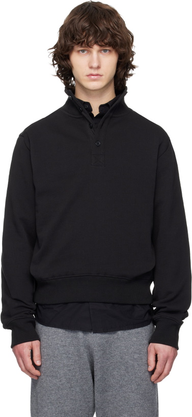 Photo: Entire Studios Black Port Pullover Sweatshirt