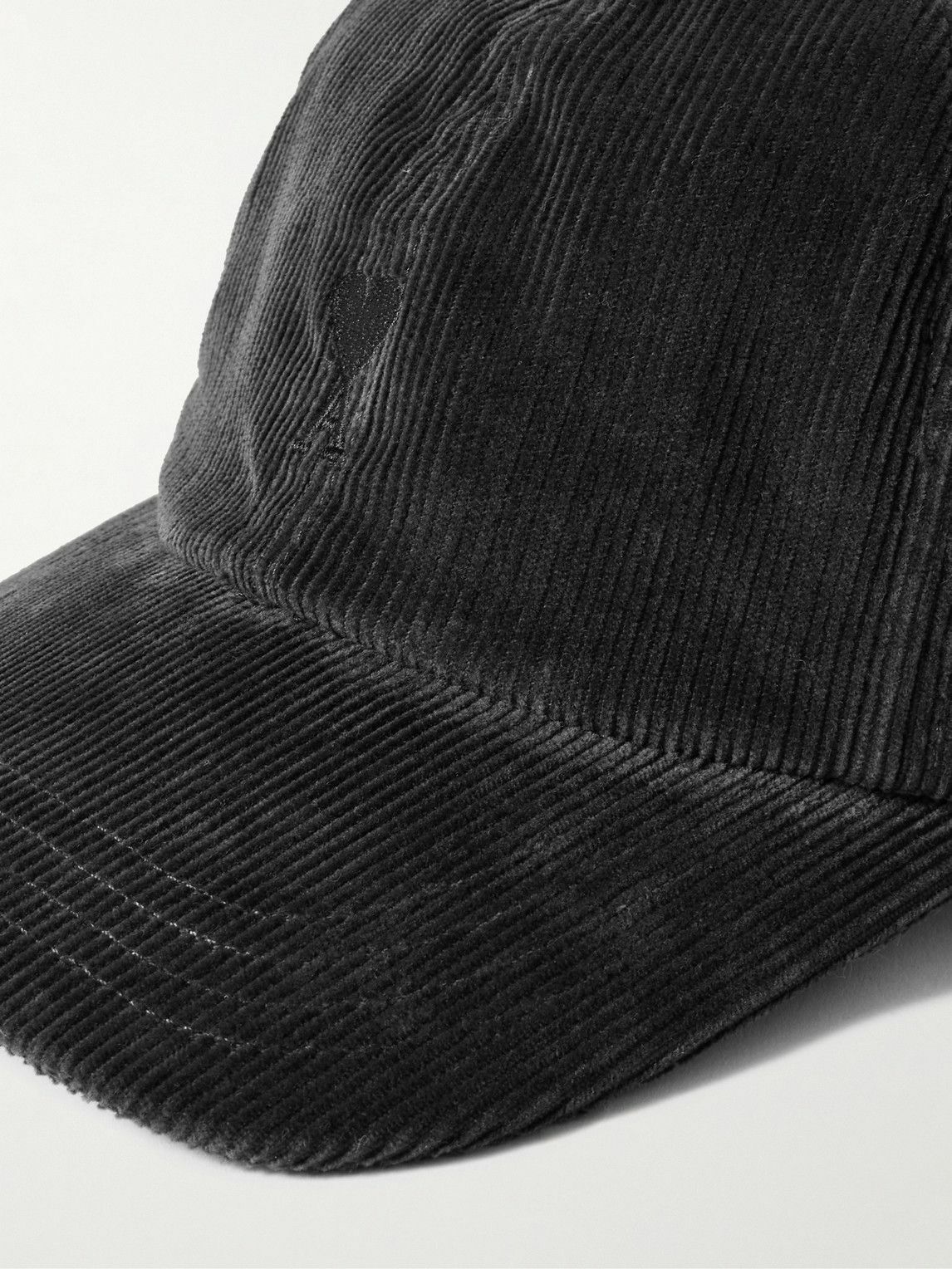 AMI PARIS - Logo-Embroidered Cotton-Corduroy Baseball Cap