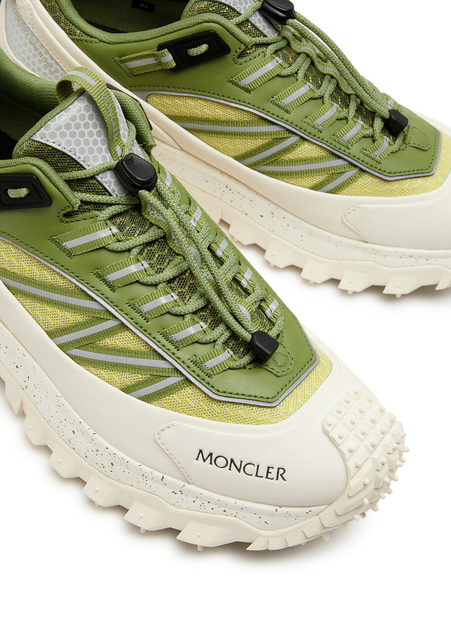 Moncler Grenoble Trailgrip Panelled Mesh Sneakers Green