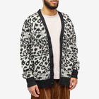 Noma t.d. Men's Mohair Knit Jungle Cardigan in Off White/Black