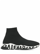BALENCIAGA Speed Graffiti Knit Sock Runner Sneakers