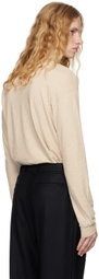 AURALEE Beige Seamless Turtleneck
