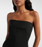 Rick Owens Wool-blend bustier gown